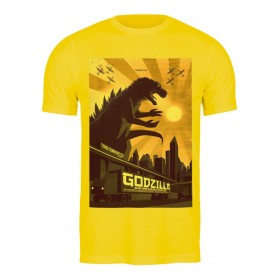 Мужская футболка с принтом Godzilla yellow в Калуге,  |  | 