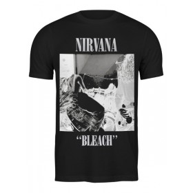 Мужская футболка с принтом Nirvana Bleach album t-shirt в Калуге,  |  | Тематика изображения на принте: 